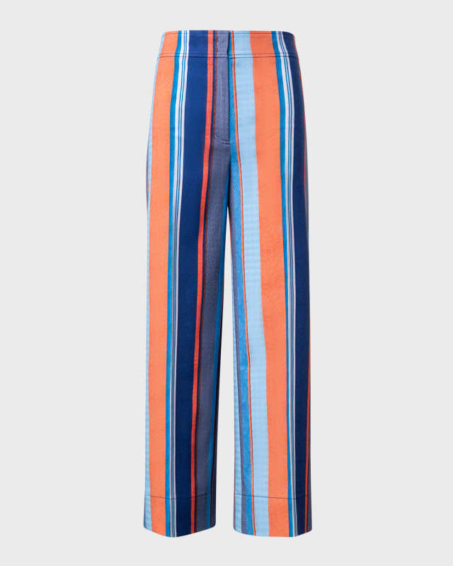 Chieko Chair Striped Denim Pants
